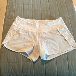 White speed up Lululemon shorts